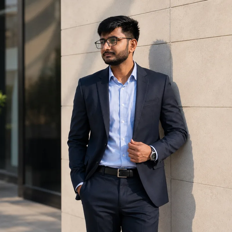 Mayur Sharma, founder of MamaMedia, outside the studio in Surat